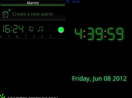 android alarm clock apps set own song
