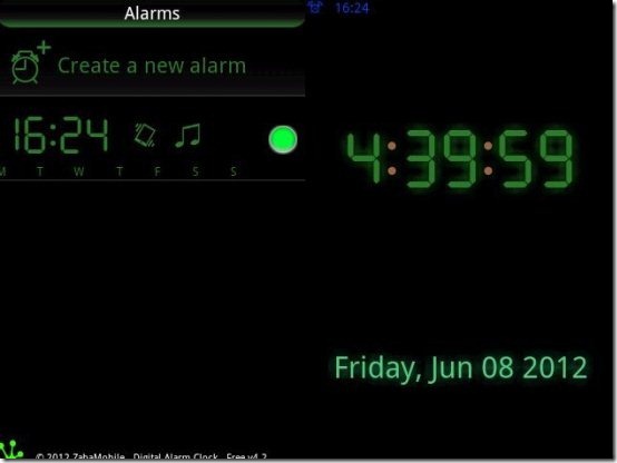 Digital Alarm Clock app
