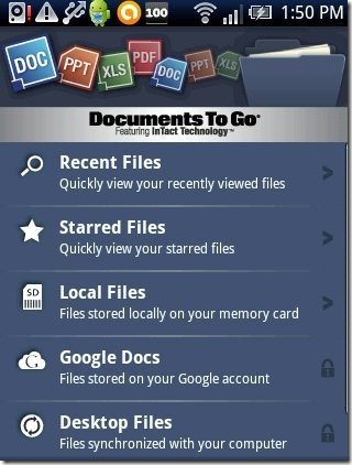Documents To Go 3.0 Main