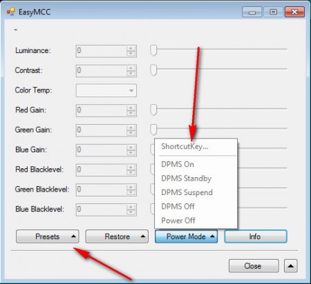 EasyMCC options