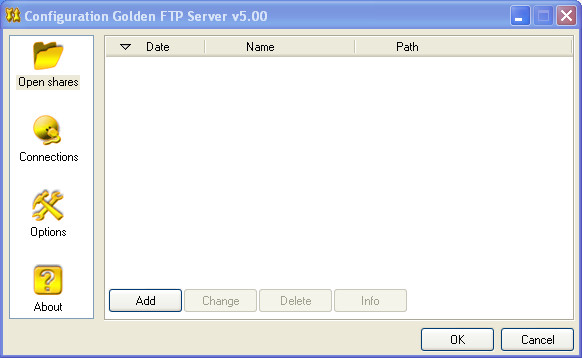 Golden FTP default window