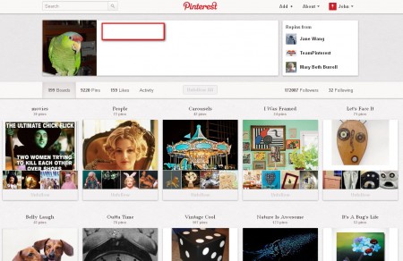 Pinterest filled account