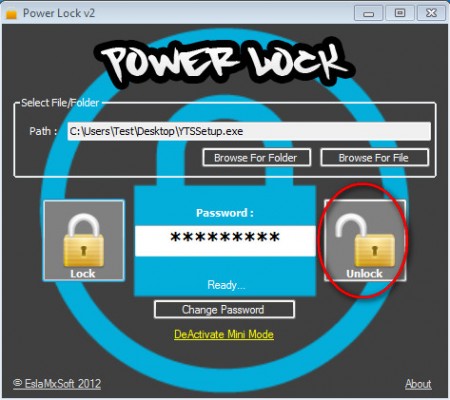 Power Lock decrypting file