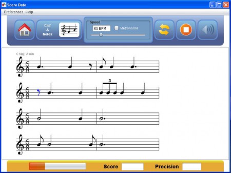 Score Date rhythm learning