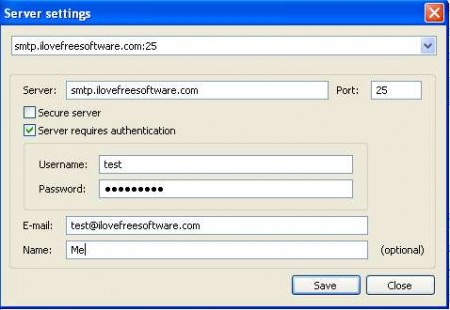 Send Email setting up server