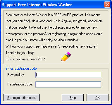 Window Washer registration