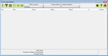 YouTube Statistics default window