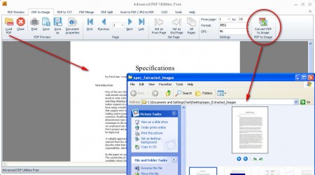 Advanced PDF Utilities PDF images convert