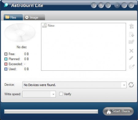 Astroburn Lite default window