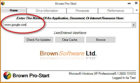 Brown Pro Start enter google start