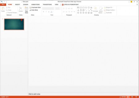 Office 2013 default window