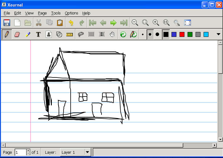 Xournal house sketch