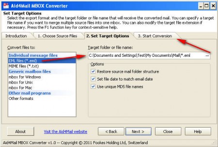 Aid4Mail MBOX Converter convert format