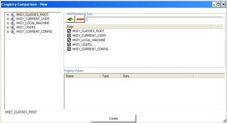 Cregistry Comparison creating snapshot