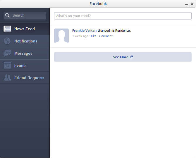 Facebook default window