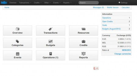 InEx Finance default window