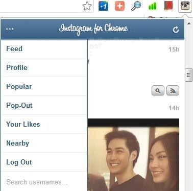 Instagram For Chrome options