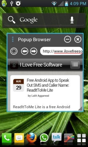 Popup Browser