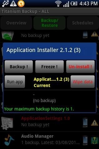 Titanium Backup App