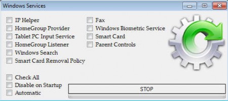 Windows7 Booster windows services