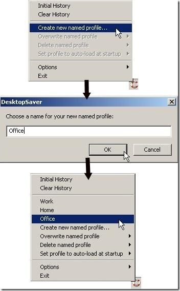 desktopsaver create profile