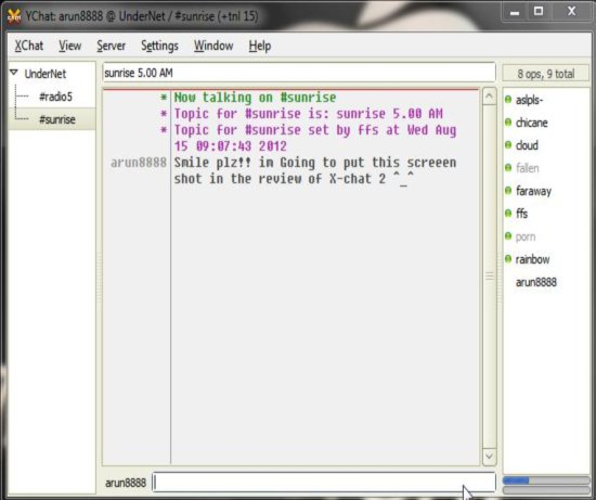 xchat 2 Interface