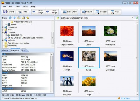 ABsee Free Image Viewer opened collection