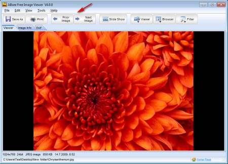 ABsee Free Image Viewer viewing image