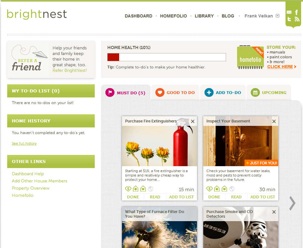 BrightNest default window