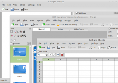 Calligra default window