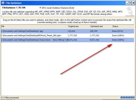 File Optimizer complete optimization