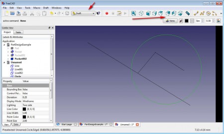 FreeCAD drawing 2D