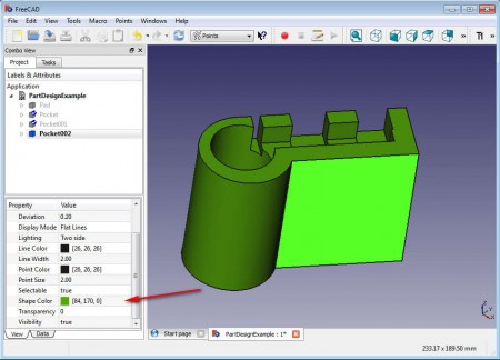 FreeCAD shape editing