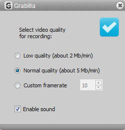 Grabilla recording video