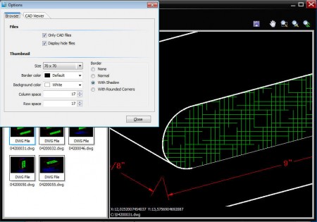 Mini CAD Viewer options zooming