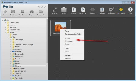 Prot-On protecting file