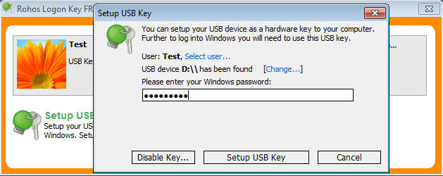 Convert USB Thumb Drive To A Window Login Card Rohos Logon Key Free