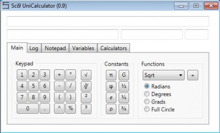 Sci9 Calculator default window