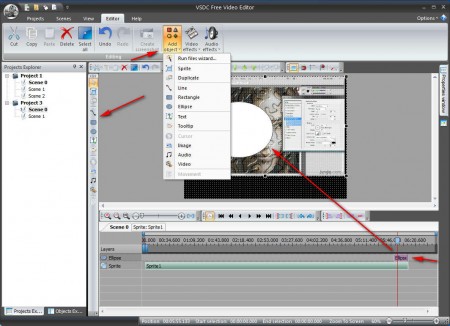 VSDC Free Video Editor editing video