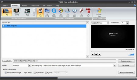 VSDC Free Video Editor exporting video