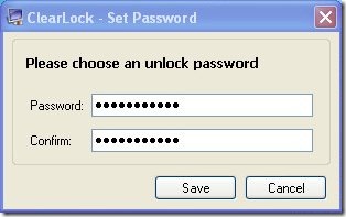 clear lock set password lock computer