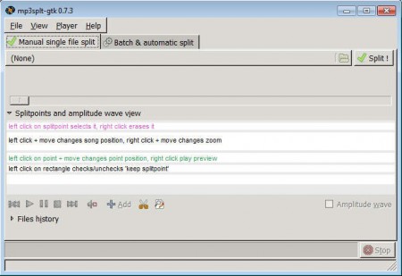 mp3split default view