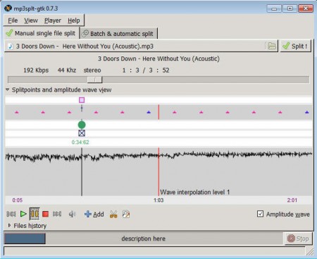 mp3split editing song