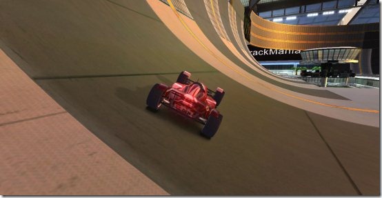 track mania racing game wall
