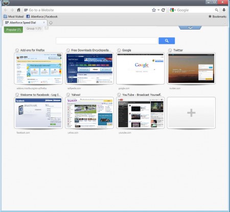 Alienforce free web browser default window