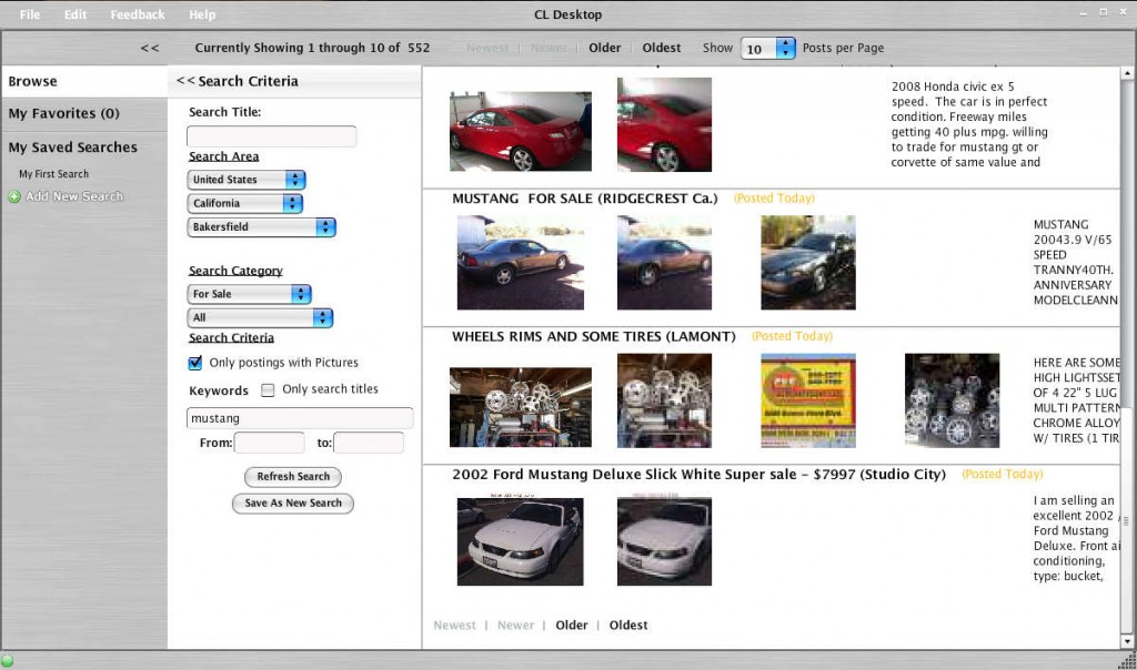 Download CL Desktop Free Craigslist Desktop Client