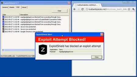ExploitShield explit blocked