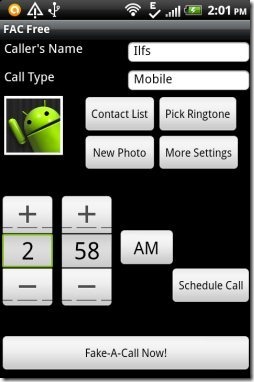 Fake A Call App