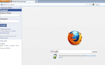 Facebook plugin for Firefox