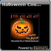 Halloween countdown clock interface